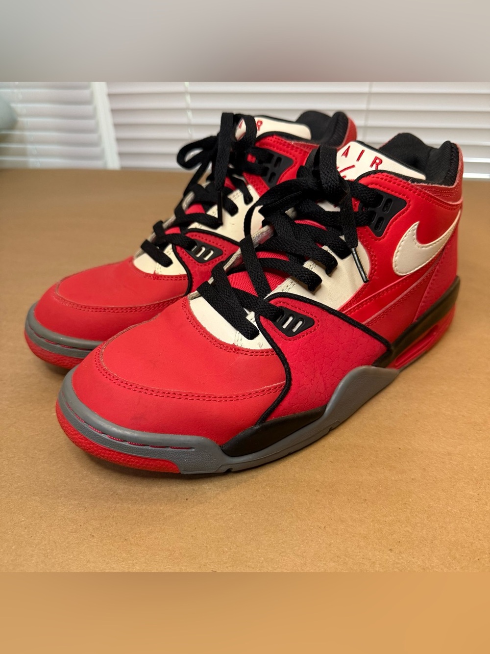 Nike Air Flight 89 Red White & Black Men's Athletic Sneakers 2012
